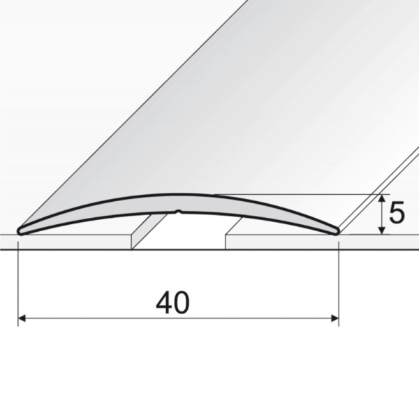 A13 40mm Anodised Aluminium Self Adhesive Door Threshold Strip - Image 2