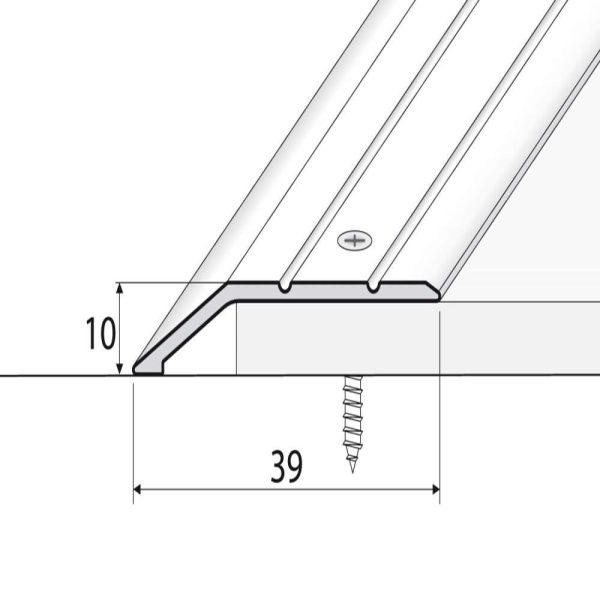 A11 40mm Anodised Aluminium Door Threshold Ramp Profile - Image 2