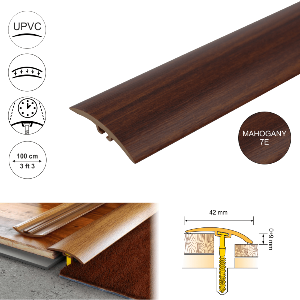 D-P0200 42mm Pvc Wood Effect Door Threshold Strip - Image 5