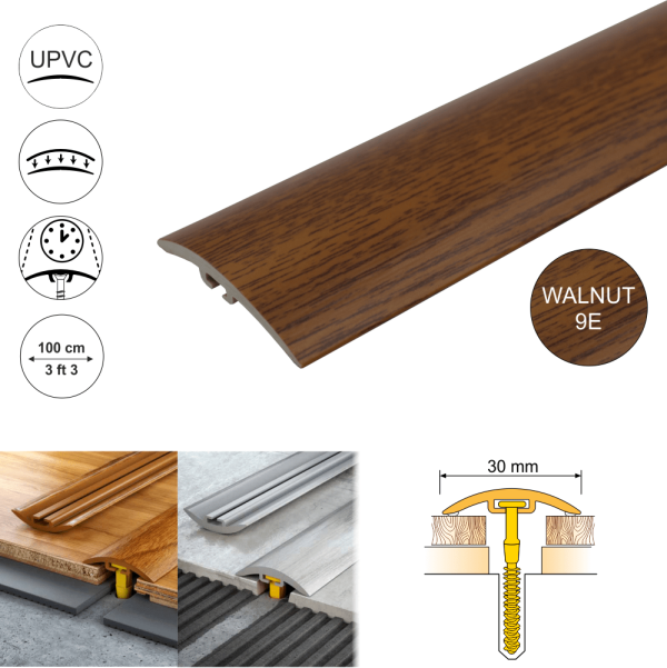 D-P0300 30mm Pvc Wood Effect Door Threshold Strip - Image 10