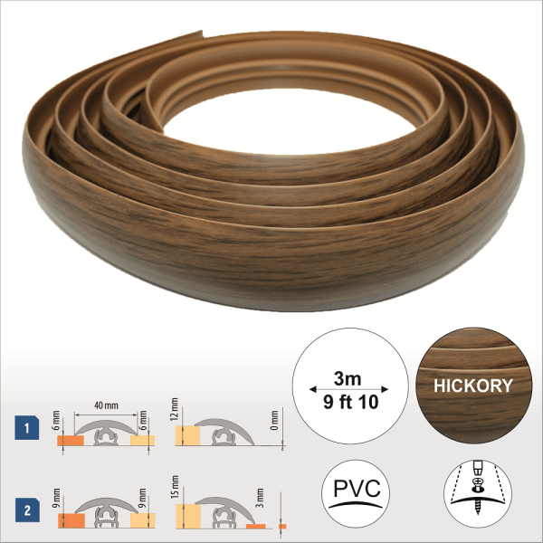 Flex Line 40mm Pvc Flexible Flooring Transition Profile Door Threshold - Image 16