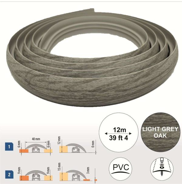 Flex Line 40mm Pvc Flexible Flooring Transition Profile Door Threshold - Image 22