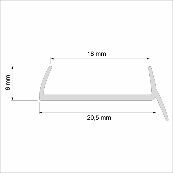 18mm Pvc Kitchen Plinth Sealing Strip - Image 2