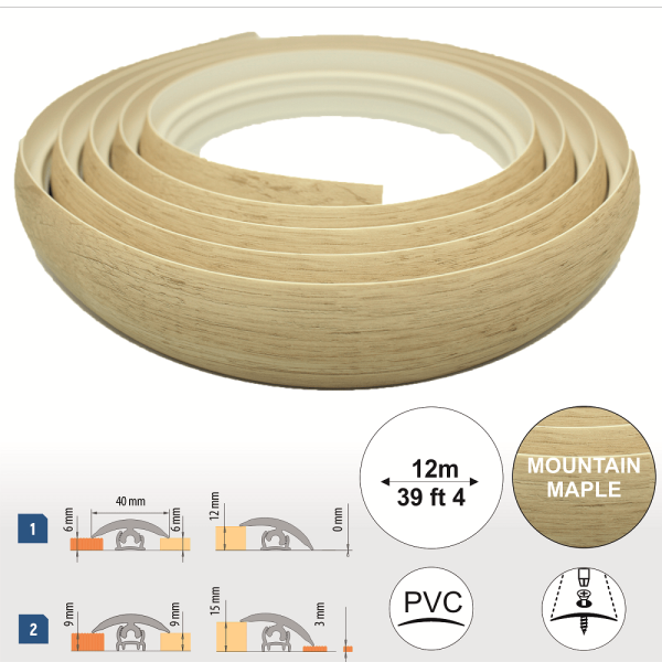 Flex Line 40mm Pvc Flexible Flooring Transition Profile Door Threshold - Image 25