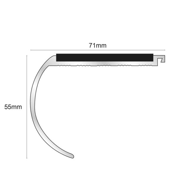 NHD08 – 71 x 55mm – Non Slip Stair Nosing - Image 3