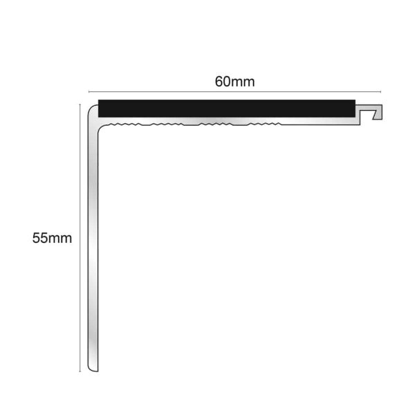 NHD17 60 x 55mm Non Slip Stair Nosing - Image 2