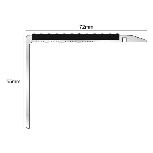 NHD22 – 72 x 55mm – Tredsafe Non Slip Stair Nosing - Image 2