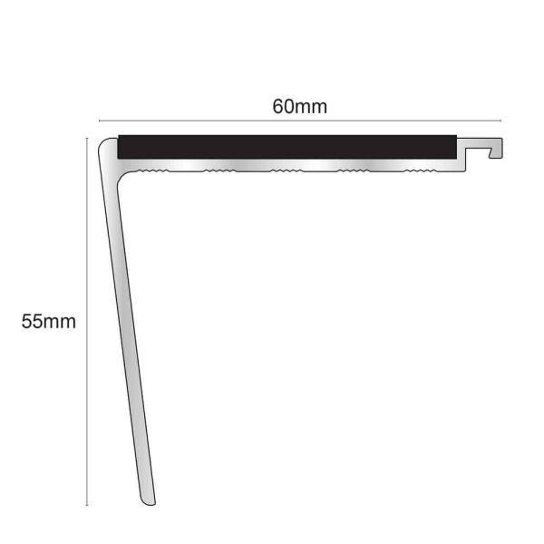 NHD24 – 60 x 55mm Non Slip Stair Nosing - Image 2