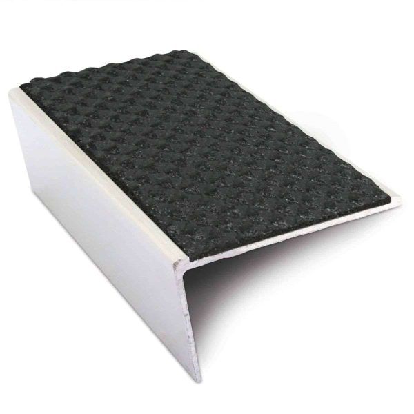 NSL02 Tredsafe 57 x 32mm Aluminium Non Slip Stair Nosing Rakeback Edge Trim With Pvc Insert - Image 3