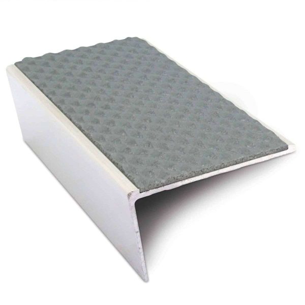 NSL02 Tredsafe 57 x 32mm Aluminium Non Slip Stair Nosing Rakeback Edge Trim With Pvc Insert - Image 4