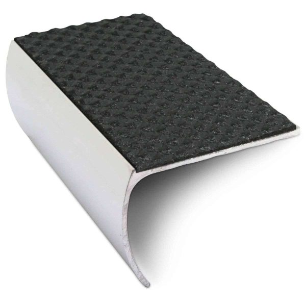 NSL03 Tredsafe 57 x 40mm Aluminium Non Slip Stair Nosing Bullnose Edge Trim With Pvc Insert - Image 3