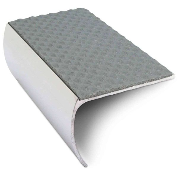 NSL03 Tredsafe 57 x 40mm Aluminium Non Slip Stair Nosing Bullnose Edge Trim With Pvc Insert - Image 4