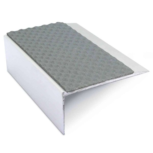 NSL15 Tredsafe 66 x 32mm Aluminium Non Slip Stair Nosing Edge Trim With Pvc Insert