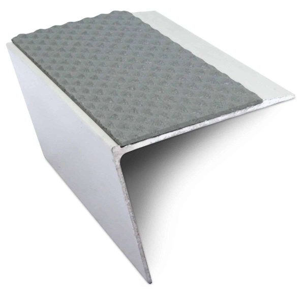 NSL26 Tredsafe 67 x 55mm DDA Compliant Aluminium Non Slip Stair Nosing Edge Trim With Pvc Insert