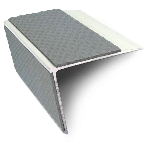 NSL28 Tredsafe 75mm x 58mm DDA Compliant Aluminium Non Slip Stair Nosing Edge Trim With Pvc Insert - Image 4