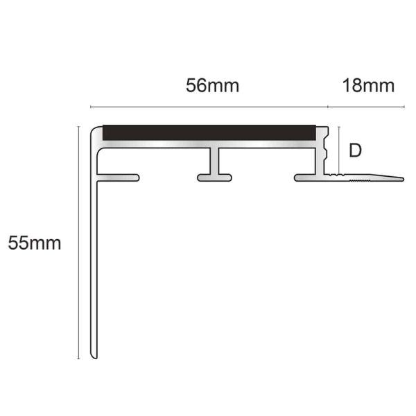 NTC – Heavy Duty Ceramic Tile-In Nosing Tredsafe Non Slip - Image 2