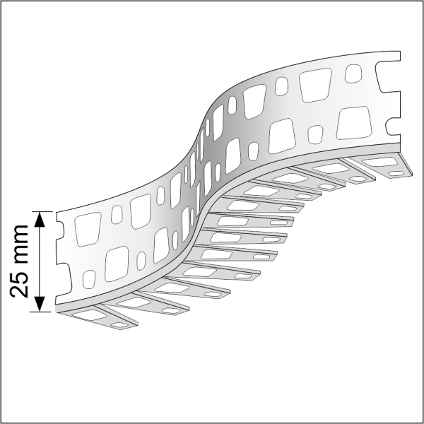 10 X 25×25 PVC Flexible Arch Corner Bead for Render and Plaster - Image 2