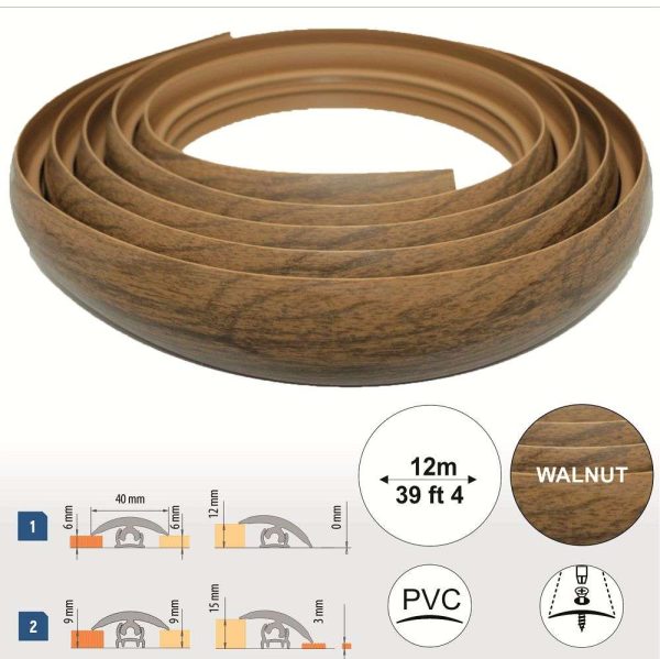 Flex Line 40mm Pvc Flexible Flooring Transition Profile Door Threshold - Image 38