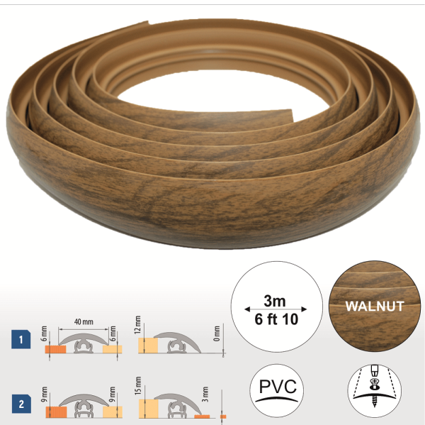 Flex Line 40mm Pvc Flexible Flooring Transition Profile Door Threshold - Image 40