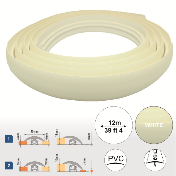 Flex Line 40mm Pvc Flexible Flooring Transition Profile Door Threshold - Image 41