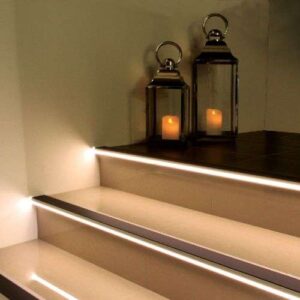 NALR50 - Vision Light Down - Tredsafe Non Slip 76.5x26mm Stair Nosing